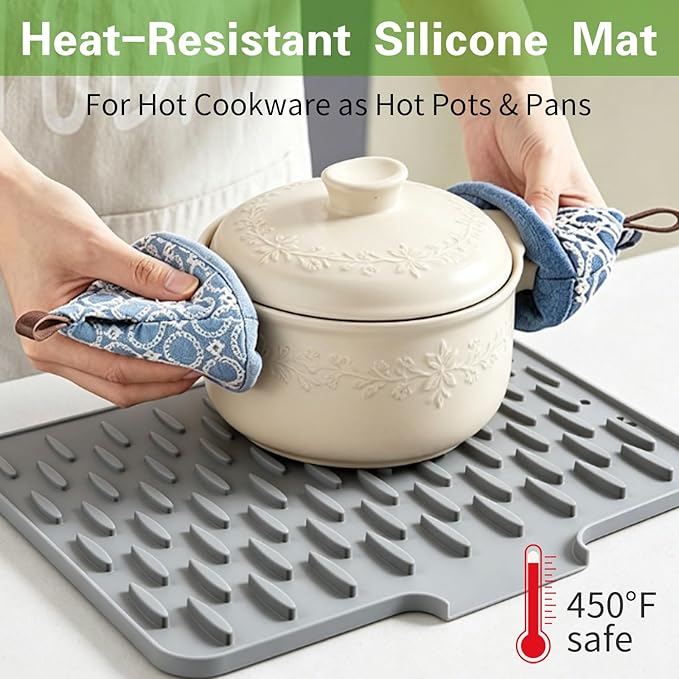 Premium Silicone Dish Drying Mat (Big Size)