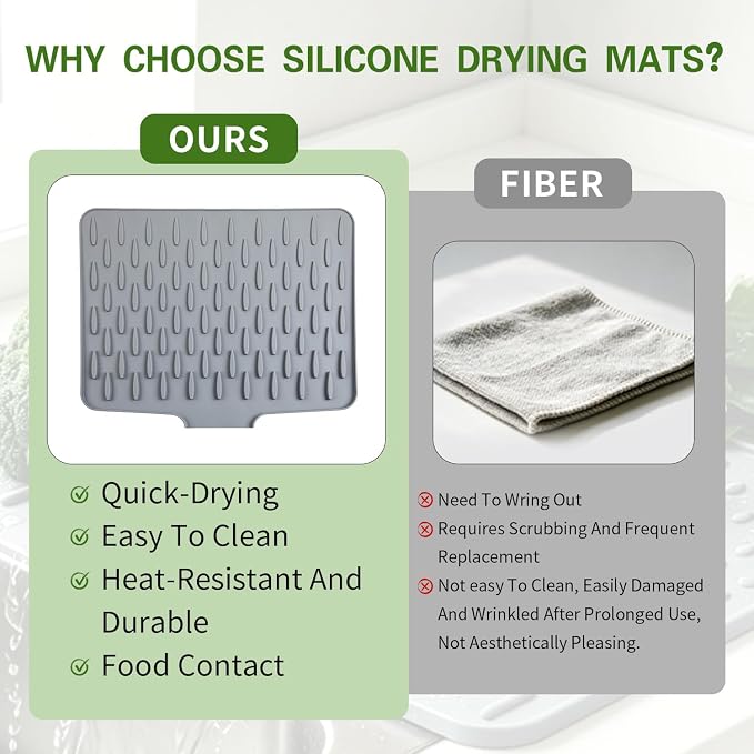 Premium Silicone Dish Drying Mat (Big Size)