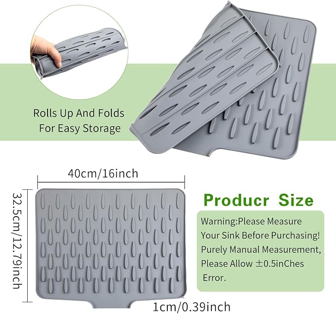Premium Silicone Dish Drying Mat (Big Size)