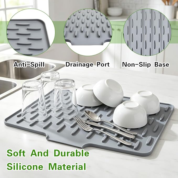 Premium Silicone Dish Drying Mat (Big Size)
